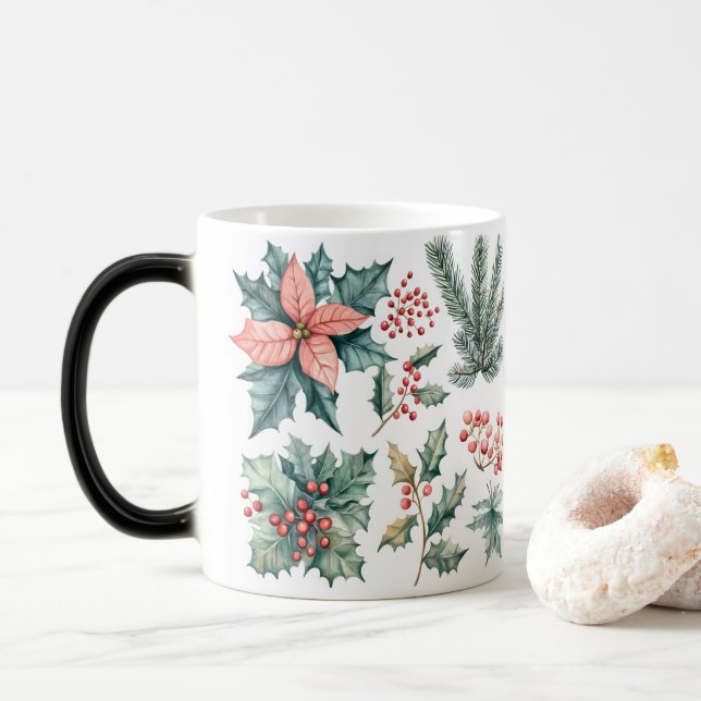 Mug Magic Festive Vintage Verwandlungstasse (Mit Donut)