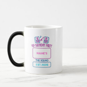 Mug Magic Fête d'anniversaire VIP Neon Squad Invité personna