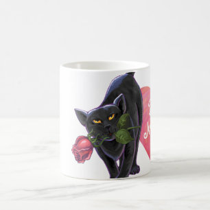 Mug Magic Fête de la Saint-Valentin au chat noir