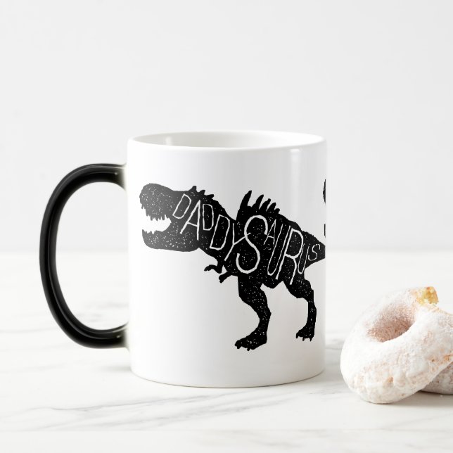 Mug Magic Fête des pères - dinosaure de Daddysaurus (Avec donut)