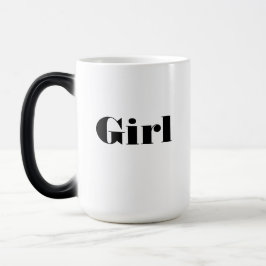 Mug Magic "Fille" Nom Texte Imprimé Drinkware Élégant