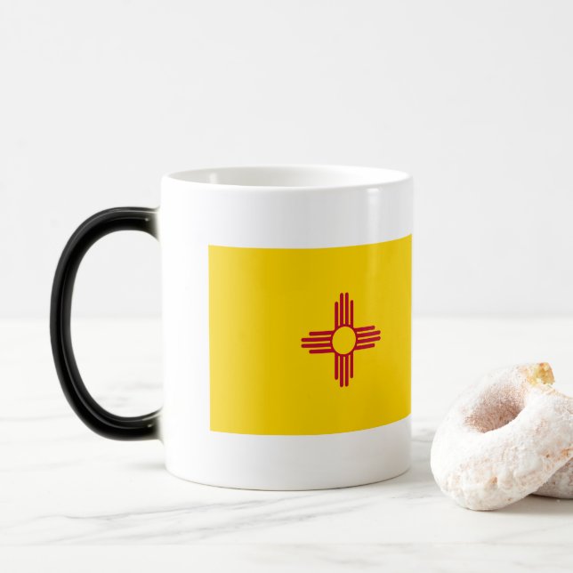 Mug Magic Flag du Nouveau-Mexique (Avec donut)
