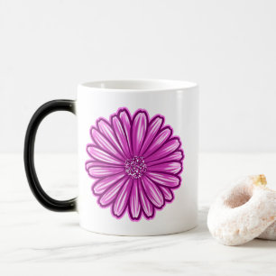 Mug Magic Fleur de marguerite africaine, Illustration réalis