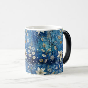 Mug Magic Flore Bleue & Blanc Élégante - intemporelle