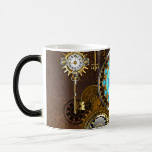 Mug Magic Fond rouillé Steampunk avec verres turquoise