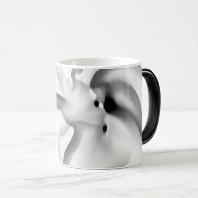 Mug Magic Frozen : gris Abstrait, blanc et noir (Devant droit)