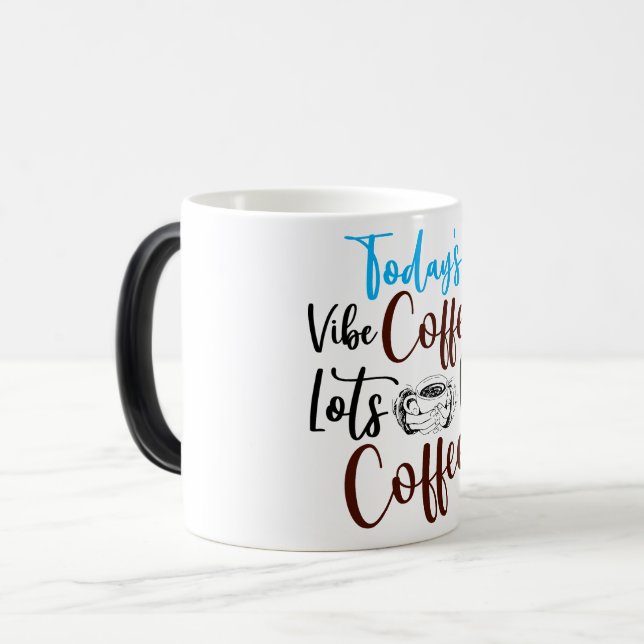 Mug Magic Funny Office Coffee Quotes Verwandlungstasse (Vorderseite Links)