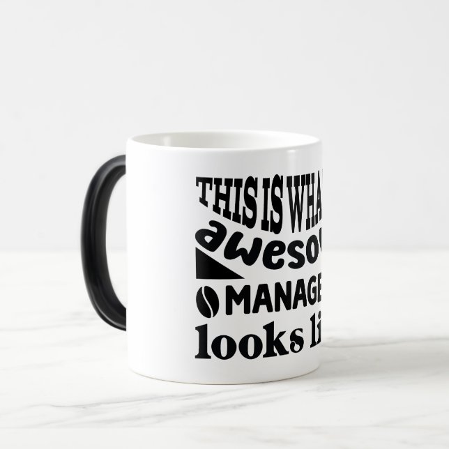 Mug Magic Funny Office Coffee Quotes Verwandlungstasse (Vorderseite Links)