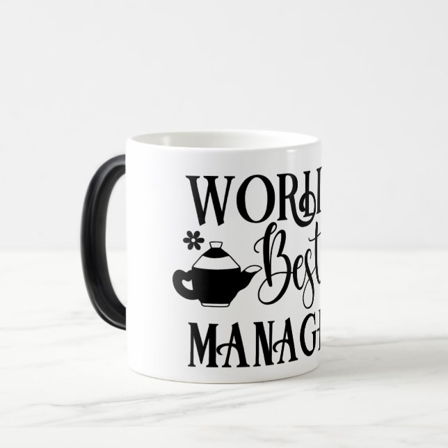 Mug Magic Funny Office Coffee Quotes Verwandlungstasse (Vorderseite Links)