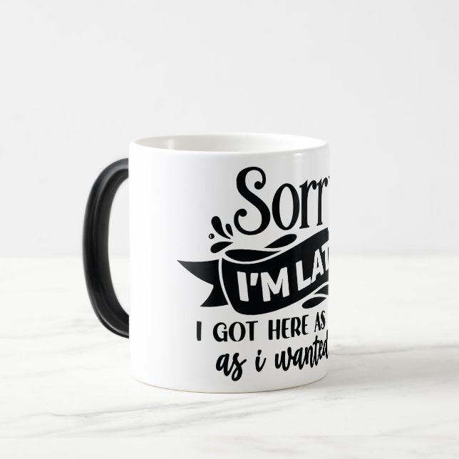 Mug Magic Funny Office Coffee Quotes Verwandlungstasse (Vorderseite Links)