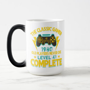 Mug Magic Gamer Anniversaire Cadeau personnalisé Année et âg