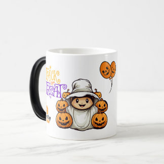 Mug Magic Ghost mignon avec Bac Citrouille ou traiter Hallow