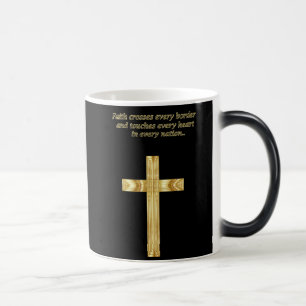 Mug Magic Gold Christian Faith croise avec un dicton drôle