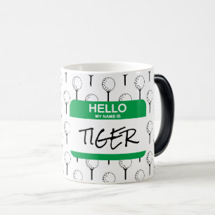 Mug Magic Golf Balls Tee - shirt Nametag NOM Modern Golfing