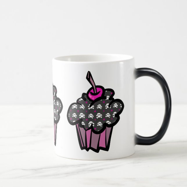Mug Magic gothique crâne os croisés cupcake (Droite)