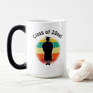 Mug Magic Graduation Rétro Casquette et femme fille diplômée