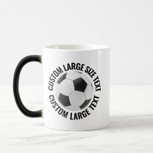 Mug Magic Grand Texte & Balle de Foot 325ml Personnalisé Cha