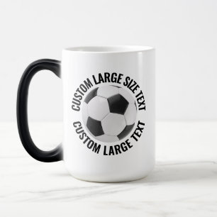 Mug Magic Grand Texte & Balle de Foot 450ml Personnalisé Cha