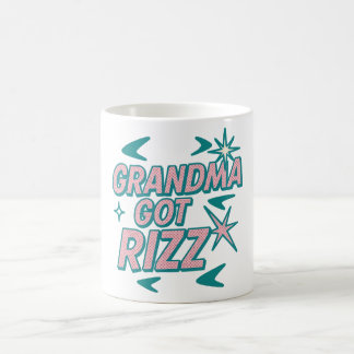 Mug Magic Grandma Got Rizz — Atomic Teal‑Pink Pop