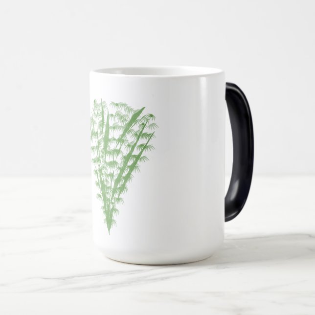 Mug Magic Green plant in the shape of a bouquet. (Devant droit)
