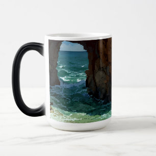 Mug Magic Grotte pixel art sur la plage 