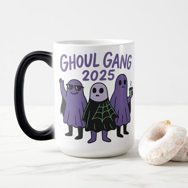 Mug Magic Halloween 2025, Ghoul Gang Coffee Squad (Avec donut)