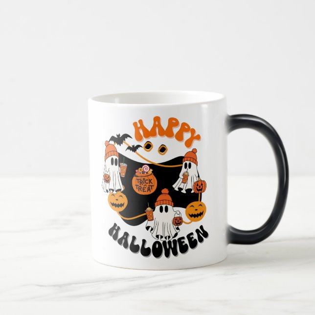 Mug Magic Halloween Ghoost Good Vibes Éffrayant café Mug, (Droite)