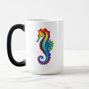 Mug Magic Hippocampe polygonal arc-en-ciel