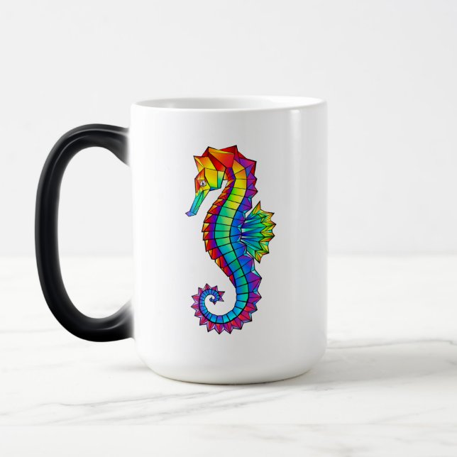 Mug Magic Hippocampe polygonal arc-en-ciel (Gauche)