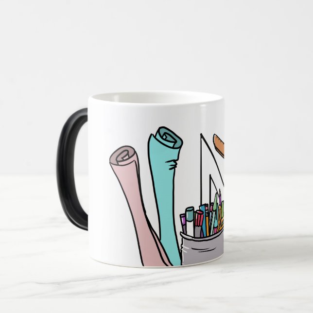 Mug Magic Il effiloche de café pour enseignants et (Devant gauche)