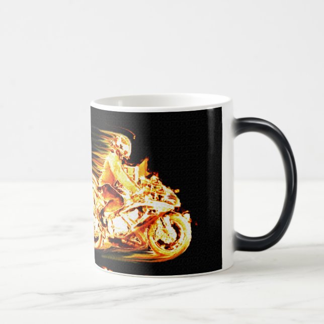 Mug Magic Imaginaire de motocyclette de feu (Droite)