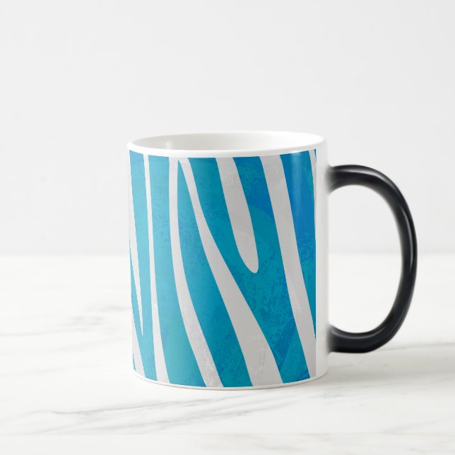 Mug Magic Impression en bleu et blanc Zebra (Droite)