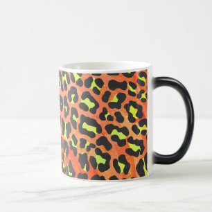 Mug Magic Impression léopard orange et jaune