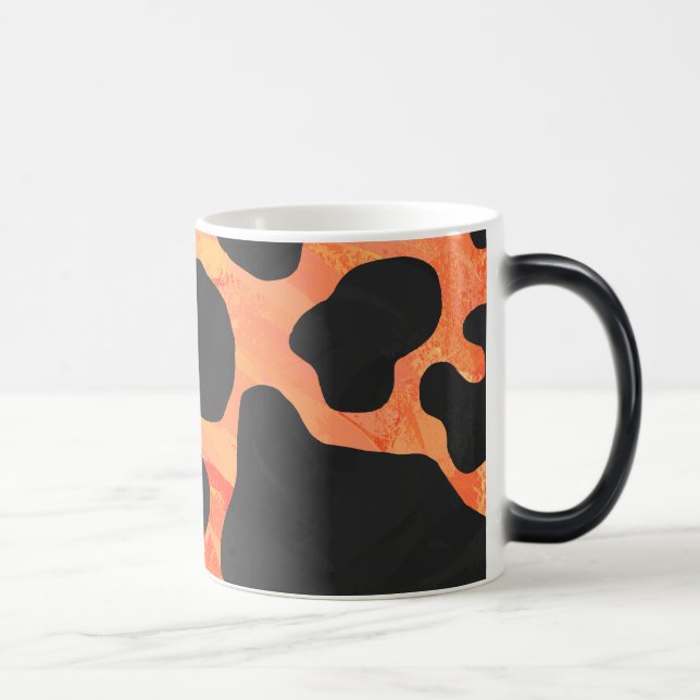 Mug Magic Impression noire et orange de vache (Droite)