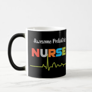 Mug Magic Infirmière pédiatrique superbes lettres amusantes
