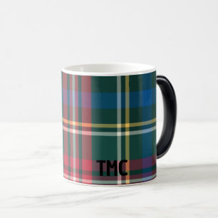 Mug Magic INITIALES Tartan Plaid de vacances Noël classique