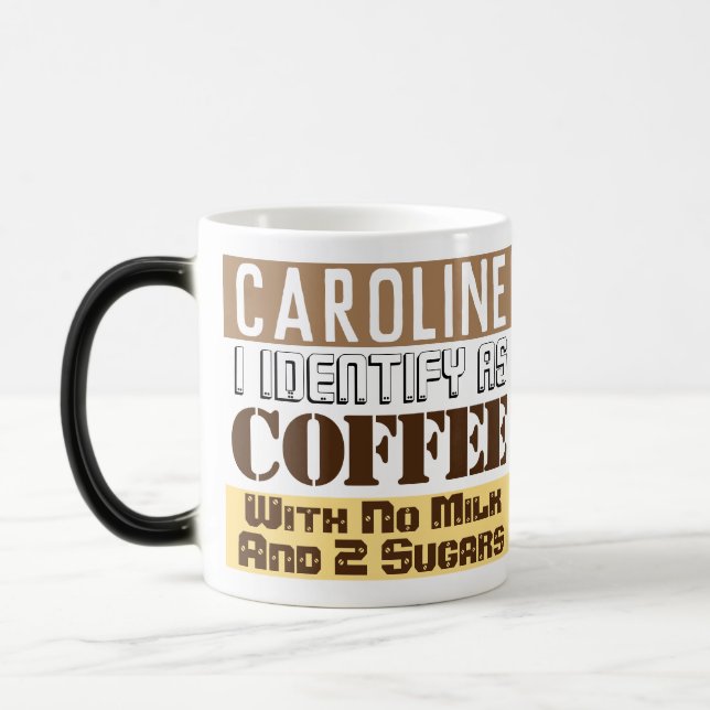 Mug Magic Instructions de boissons avec nom (Gauche)