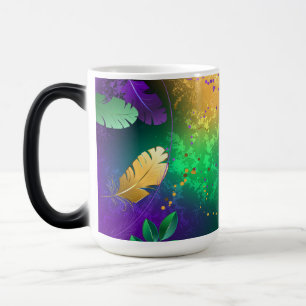 Mug Magic Iridescente mardi gras arrière - plan avec perles