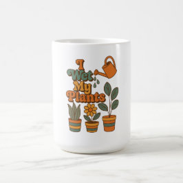 Mug Magic J'arrose mes plantes – Rayures Rétro 70