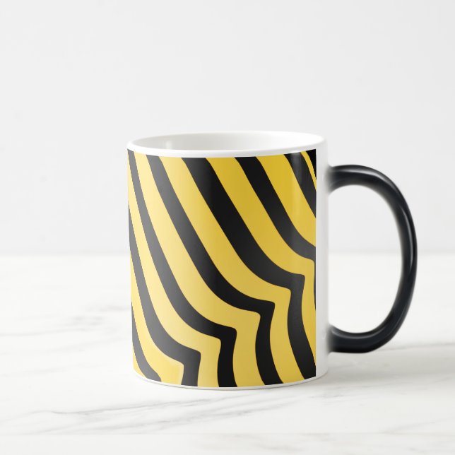 Mug Magic Jazzy mignonne Bumblebee rayé noir et jaune (Droite)