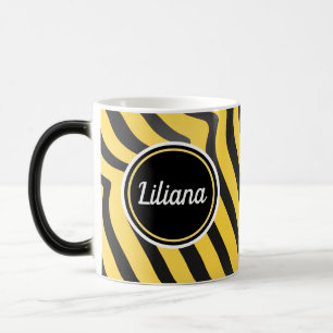 Mug Magic Jazzy mignonne Bumblebee rayé noir et jaune