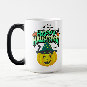Mug Magic Joli design Halloween avec citrouille et chat noir
