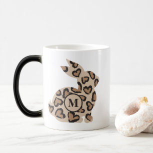 Mug Magic Joli lapin Empreinte de léopard avec Monogramme p