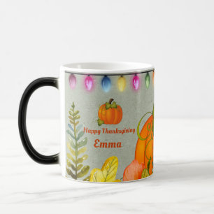 Mug Magic Joyeuse Action de Grâce Citrouille Feuilles Festiv