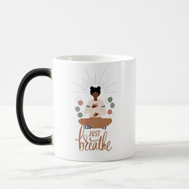 Mug Magic Juste Beathe-Méditation-Yoga (Gauche)