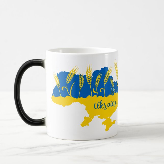 Mug Magic La typographie ukrainienne et l'oreille au blé sur (Gauche)
