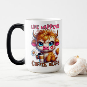 Mug Magic La vie arrive, le café aide