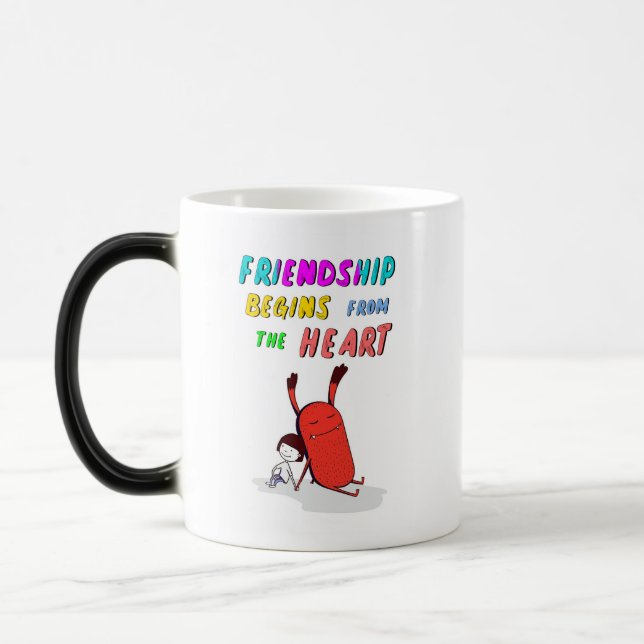 Mug Magic L'Amitié Commence Du Coeur Juillet Démon 30 Amis (Gauche)