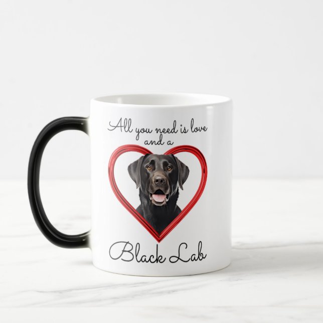 Mug Magic L'amour et un Black Lab (Gauche)