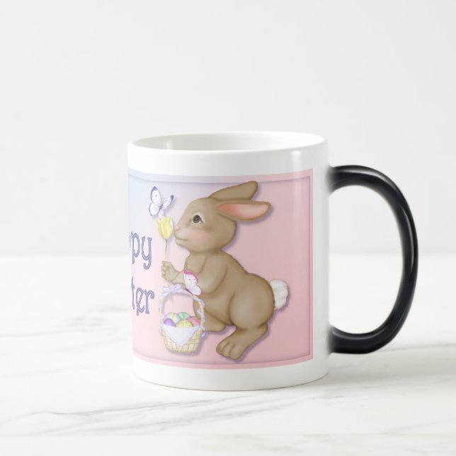 Mug Magic Lapin de Pâques et Papillon (Droite)